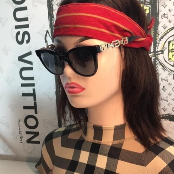 🕶️ Versace VE4394 3916 Cat-Eye Sunglasses – Black – Authentic Designer Shades - Picture 1 of 13